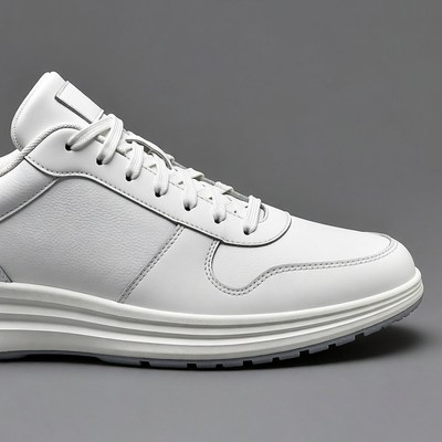 White Leather High-Top Sneakers