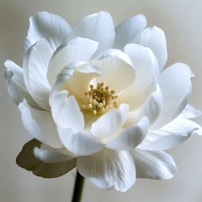 White Anemone Flower Closeup