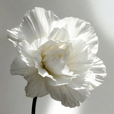 White Dahlia Flower Blooming