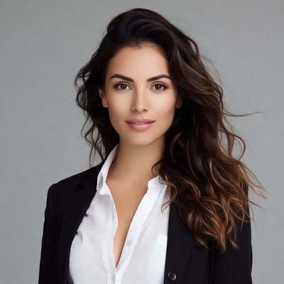 Beautiful woman in black blazer