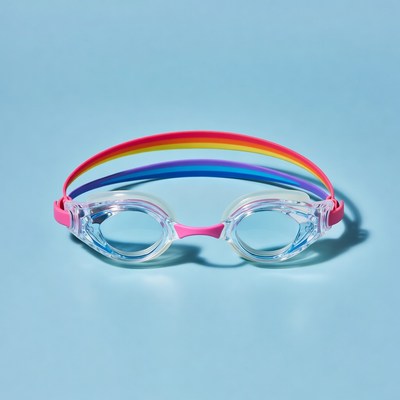 Rainbow Strap Swimming Goggles