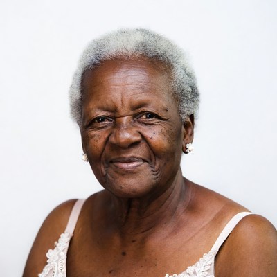 Elderly African-American woman smiling