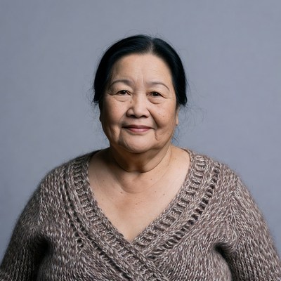 Asian elderly woman portrait