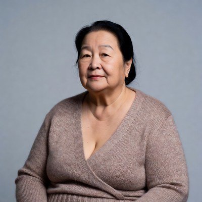Asian elderly woman portrait