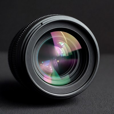 Camera Lens with Colorful Flare