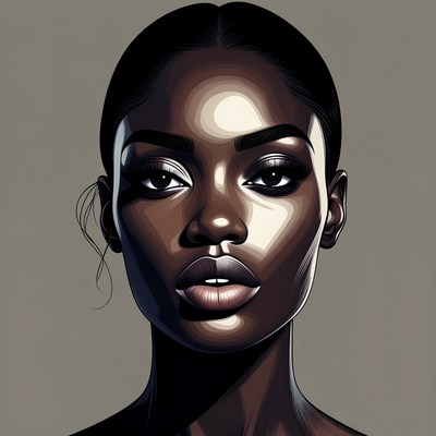 Beautiful African-American woman portrait