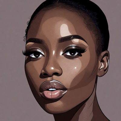 Beautiful African-American woman portrait