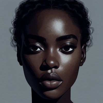 Beautiful African-American woman portrait