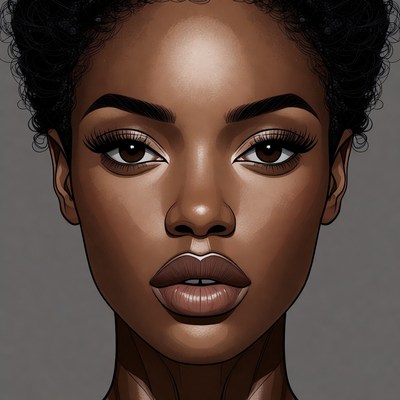 Beautiful African-American woman portrait