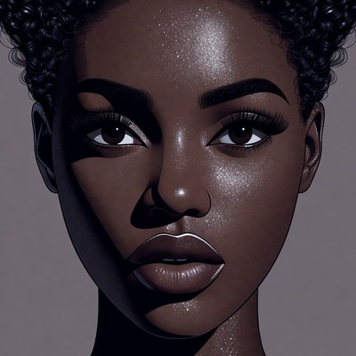 Beautiful African-American woman portrait