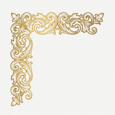 Golden Ornate Corner Border