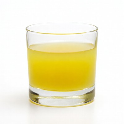 Glass of yellow juice