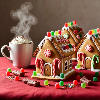Gingerbread Houses with Hot Chocolate