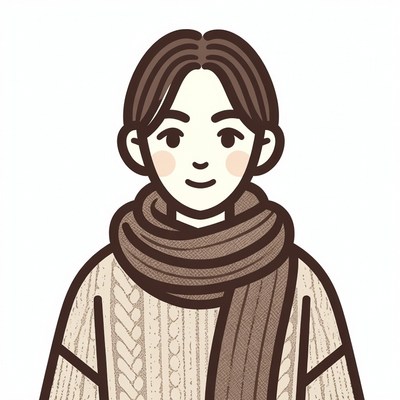 Woman in sweater and scarf