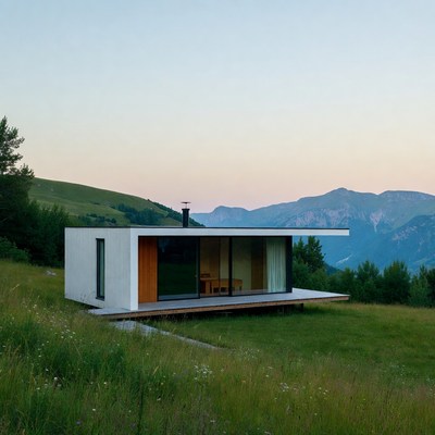 Modern Tiny House on Mountain Meadow