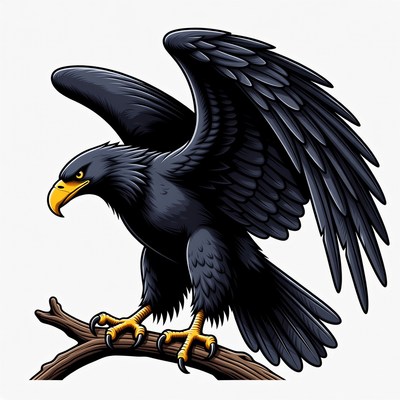 Bald eagle perched on branch