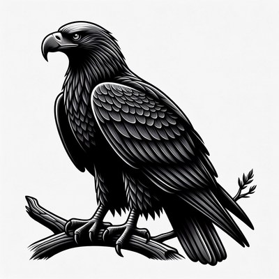 Bald Eagle Perched on Branch