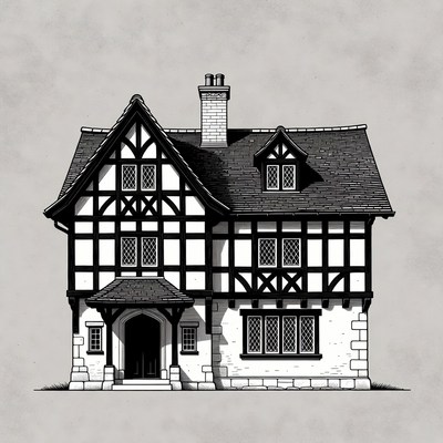 Tudor House Illustration