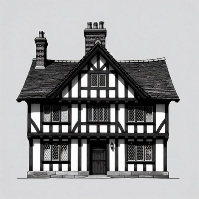 Tudor House Illustration