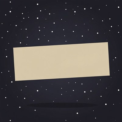 Blank Sign on Starry Background