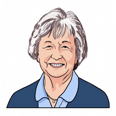 Elderly woman smiling portrait