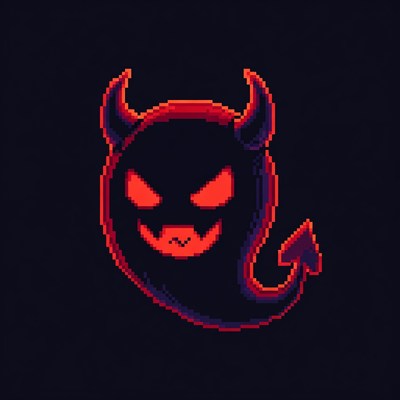 Pixel Art Devil Ghost