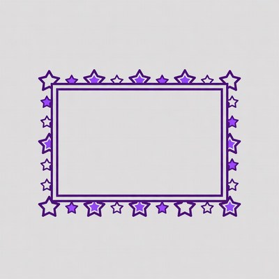 Purple Star Border Frame