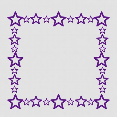 Purple Star Border Frame