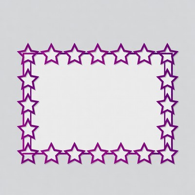 Purple Star Border Frame