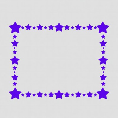 Purple Star Border Frame
