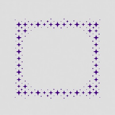 Purple Star Border Frame