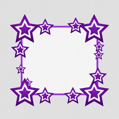 Purple Star Border Frame