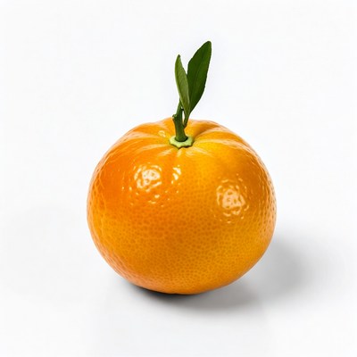 Mandarin Orange with Leaf