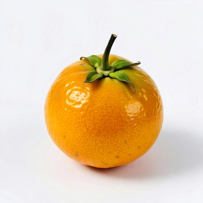 Mandarin Orange with Green Stem