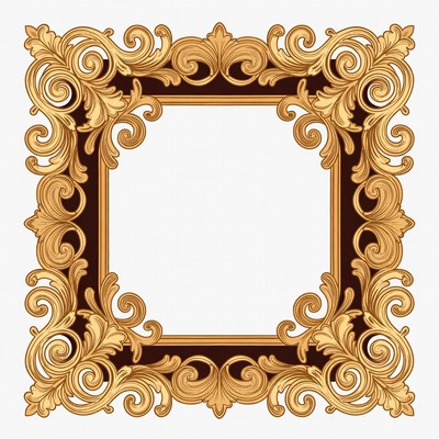 Ornate Gold Ornamental Picture Frame
