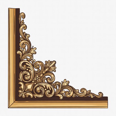 Ornate Golden Picture Frame Corner