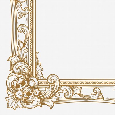 Ornate Golden Frame Border