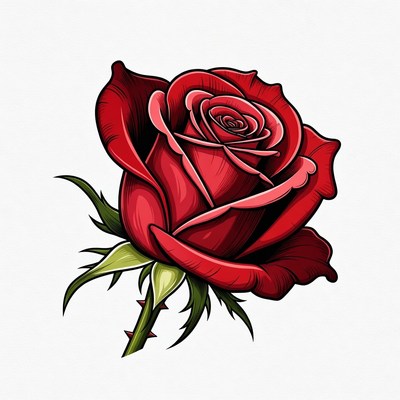 Red Rose Illustration