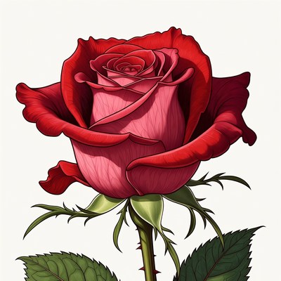 Red Rose Illustration