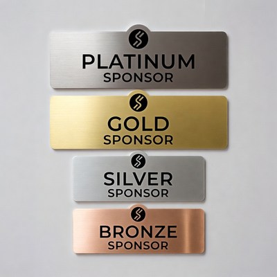 Platinum Gold Silver Bronze Sponsor Badges