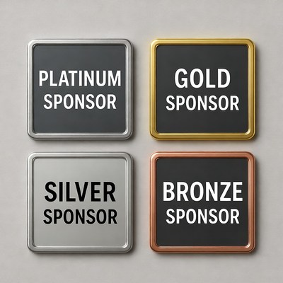 Platinum Gold Silver Bronze Sponsor Badges