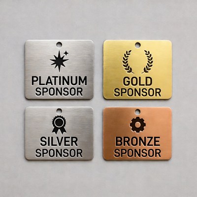 Platinum Gold Silver Bronze Sponsor Badges