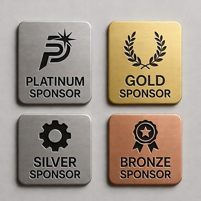 Platinum Gold Silver Bronze Sponsor Badges