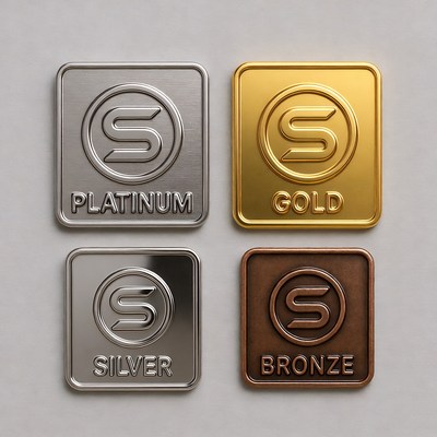 Platinum Gold Silver Bronze Medals