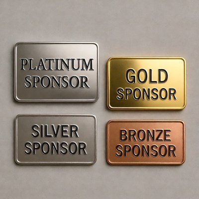 Platinum Gold Silver Bronze Sponsor Badges