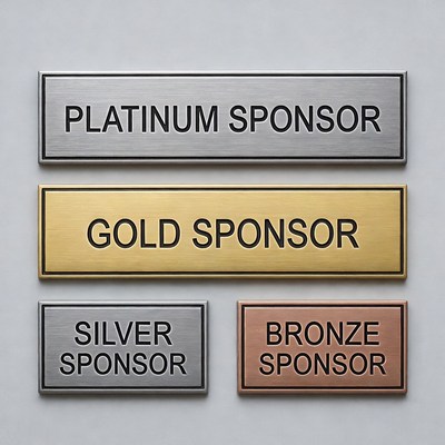 Platinum Gold Silver Bronze Sponsor Badges