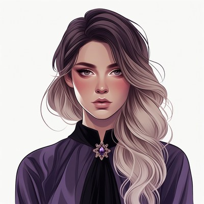 Beautiful woman with balayage hair