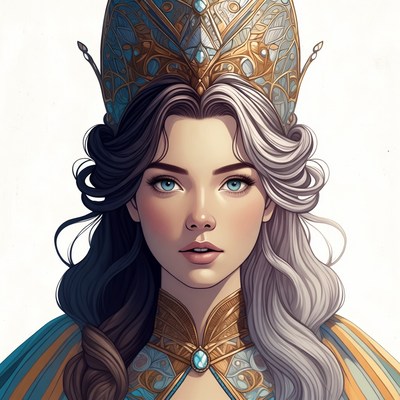 Fantasy woman with ornate headdress
