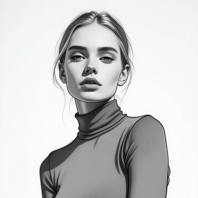 Portrait of woman in turtleneck