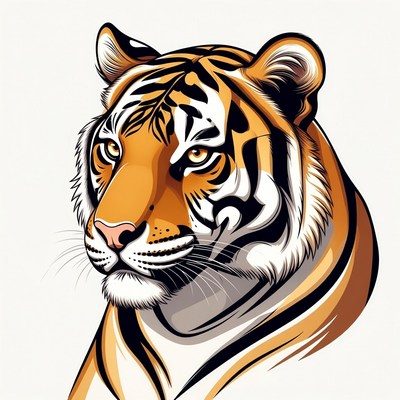 Tiger head illustration